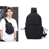 Sling Backpack USB Charging Port Anti-Theft Men's Chest Bag