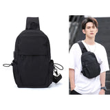 Sling Backpack USB Charging Port Anti-Theft Men's Chest Bag