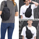 Sling Backpack USB Charging Port Anti-Theft Men's Chest Bag