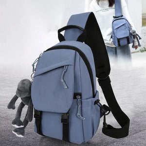 Sling Bag Backpack Chest Cross Body Bags with Pendant