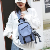 Sling Bag Backpack Chest Cross Body Bags with Pendant