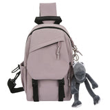 Sling Bag Backpack Chest Cross Body Bags with Pendant