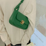 Beige Leather Cross Body Bag Women Handbag Green Messenger Bag