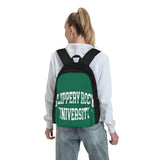 Slippery Rock College Font Curved Backpacks