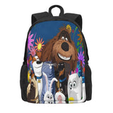 Slop Flowers Backpacks Men's Women's Kids Bags Zip Pockets