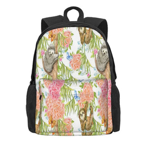 Sloth Butterfly Backpack Men Women Zipper Bag Youth Bag