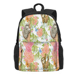 Sloth Butterfly Backpack Men Women Zipper Bag Youth Bag