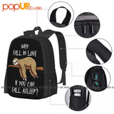 Sloth Love Asleep Chill Fun Sleeping Backpack
