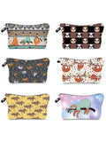 Sloth Pattern Women's Cosmetic Pouch Makeup Organizer Gift Bag