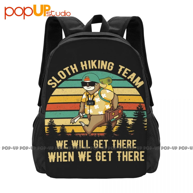 Sloth Running Hiking Team Backpack Large Capacity Print Bags