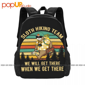 Sloth Running Hiking Team Backpack Large Capacity Print Bags