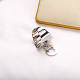 925 Silver Handcuffs Finger Ring Menottes Realizable Party Bague