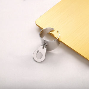 925 Silver Handcuffs Finger Ring Menottes Realizable Party Bague