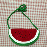 Cute Watermelon Plush Satchel Bag for Toddlers