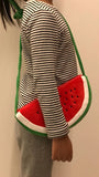 Cute Watermelon Plush Satchel Bag for Toddlers