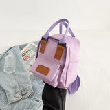 Canvas Mini Backpack for Teenage Girl Women Shoulder Bag