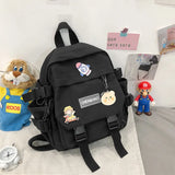 Small Backpack Girls School Bag Waterproof Nylon Japanese Casual