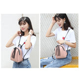 Small Leather Shoulder Bag Mini Backpacks For Teenage Girls