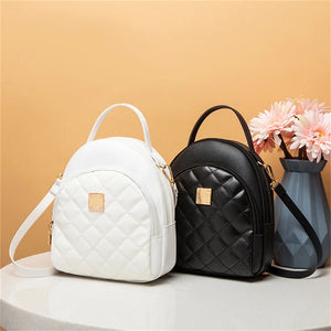 Small Backpack Women's Shoulder Bags PU Leather Bag