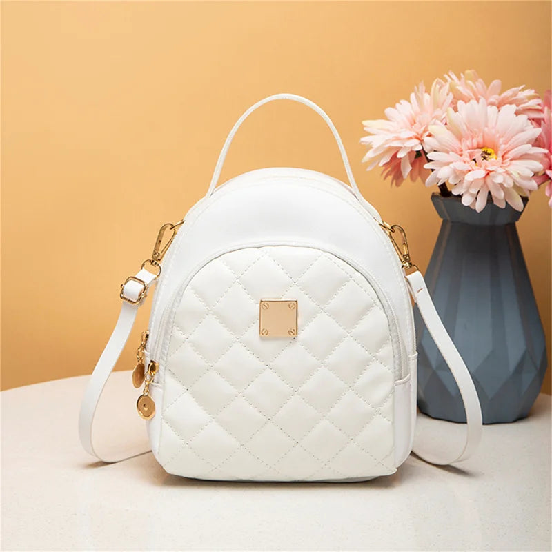 Small Backpack Women's Shoulder Bags PU Leather Bag