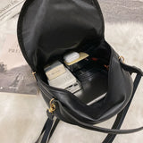 Small Women's Backpack Diamond Grids PU Leather Bag