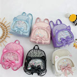 Small Backpack for Girls Mini Backpack Girl Purse Bow Kindergarten