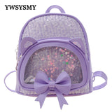 Small Backpack for Girls Mini Backpack Girl Purse Bow Kindergarten