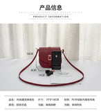 Small PU Leather Saddle Bag Belt Shoulder Diagonal Female Bag