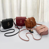 Small PU Leather Saddle Bag Belt Shoulder Diagonal Female Bag