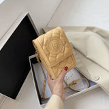 Small Shoulder Bag Rhombus Mini Crossbody Chain Phone Bag Woman Portable Square