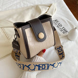 Small PU Leather Bucket Bag Crossbody Bags For Women