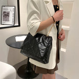 Small Quilted Chain Handbag Shoulder Bags Lightweight PU Leather Women's Purses