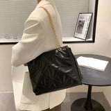 Small Quilted Chain Handbag Shoulder Bags Lightweight PU Leather Women's Purses