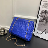 Small Quilted Chain Handbag Shoulder Bags Lightweight PU Leather Women's Purses