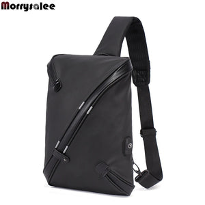Small Bag Men Chest Bag Men's Multi-purpose USB Charging Chest
