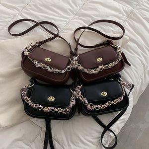 Vintage Buckle Crossbody Bag Casual Shoulder Bag