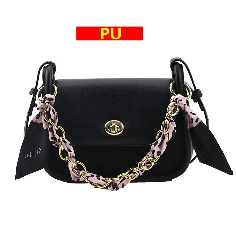 Vintage Buckle Crossbody Bag Casual Shoulder Bag