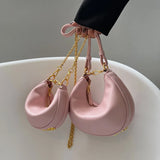 Small Bag Women Autumn Shoulder Underarm Bag Chain Bar Crossbody Dumpling Bag