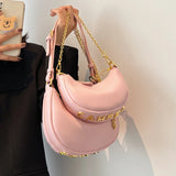 Small Bag Women Autumn Shoulder Underarm Bag Chain Bar Crossbody Dumpling Bag