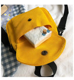 Canvas Shopper Bag Crossbody Small Shoulder Bag Women Handbags