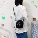 Canvas Shopper Bag Crossbody Small Shoulder Bag Women Handbags