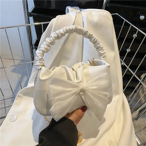 Small Bag Women's Spring Chain Messenger Handbag Bow Lipstick