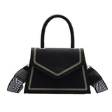 Women's Small PU Leather Messenger Bag with Wide Shoulder Strap