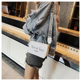 Small Bag Women's Broadband One Shoulder Messenger Bag Joker Small Square Bag