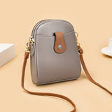 Small Vintage Leather Messenger Bag High Women Shoulder Handbag