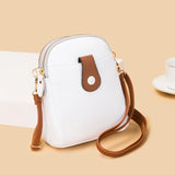 Small Vintage Leather Messenger Bag High Women Shoulder Handbag