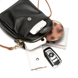 Small Vintage Leather Messenger Bag High Women Shoulder Handbag