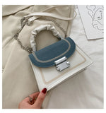 Small Square Bag Women Contrast Portable Single Shoulder Diagonal