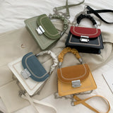 Small Square Bag Women Contrast Portable Single Shoulder Diagonal
