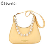 Summer Shoulder Bag Pearls Mini Tote Bags for Women Casual Handbags